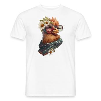 Drôle de poulet - T-shirt homme - blanc - Devant - AI Model Male 178 dark (178cm)