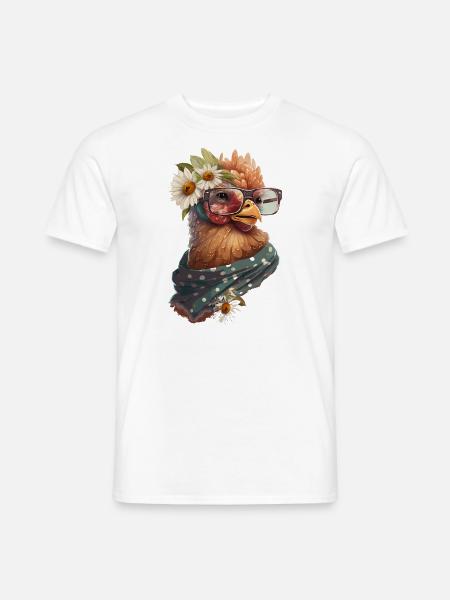 Funny chicken - Men's T-Shirt - white