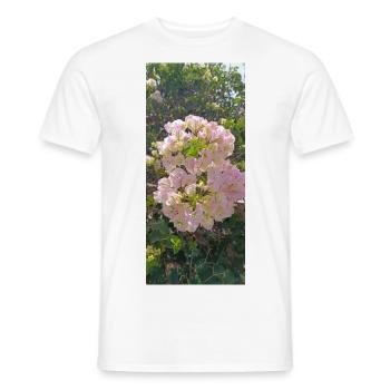 Bugamlia fleurs de rose spectaculaires - T-shirt homme - blanc - Devant - AI Model Male 178 dark (178cm)