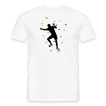 Bloc, Sports, Escalade, Athlètes - T-shirt homme - blanc - Devant - AI Model Male 178 dark (178cm)