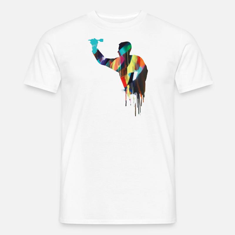 dart,graffiti,malerei,dartspieler - Männer T-Shirt - Weiß