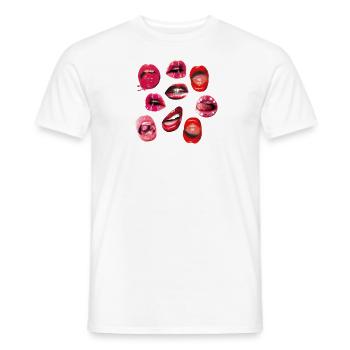 Red Lips - Männer T-Shirt - Weiß - Vorne - AI Model Male 178 dark (178cm)