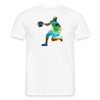 Basketball,ball, bunt , Graffiti - Männer T-Shirt - Weiß - Vorne - AI Model Male 178 dark (178cm)