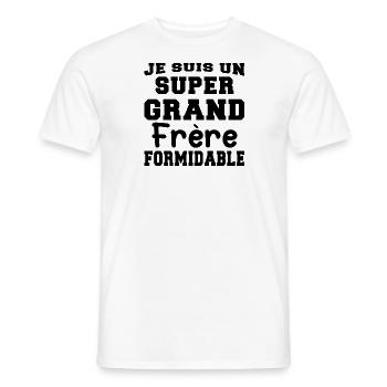 Je Suis Un Grand Frère Formidable - Cadeau - T-shirt homme - blanc - Devant - AI Model Male 178 dark (178cm)