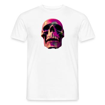 Crâne en rose - T-shirt homme - blanc - Devant - AI Model Male 178 dark (178cm)
