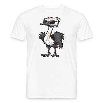 Autruche Cool BD - T-shirt homme - blanc - Devant - AI Model Male 178 dark (178cm)