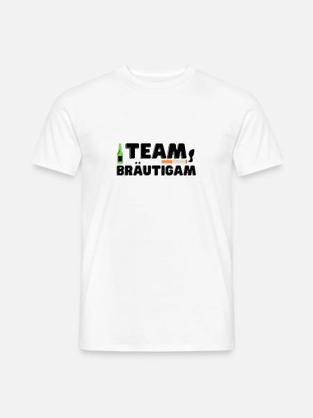 Team Bräutigam Feier Junggesellenabschied - Männer T-Shirt - Weiß