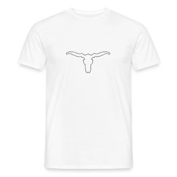longhorns line - Men's T-Shirt - white - Front - AI Model Male 178 dark (178cm)
