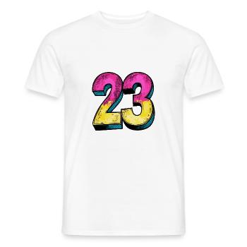 23 Symbole numérique - T-shirt homme - blanc - Devant - AI Model Male 178 dark (178cm)