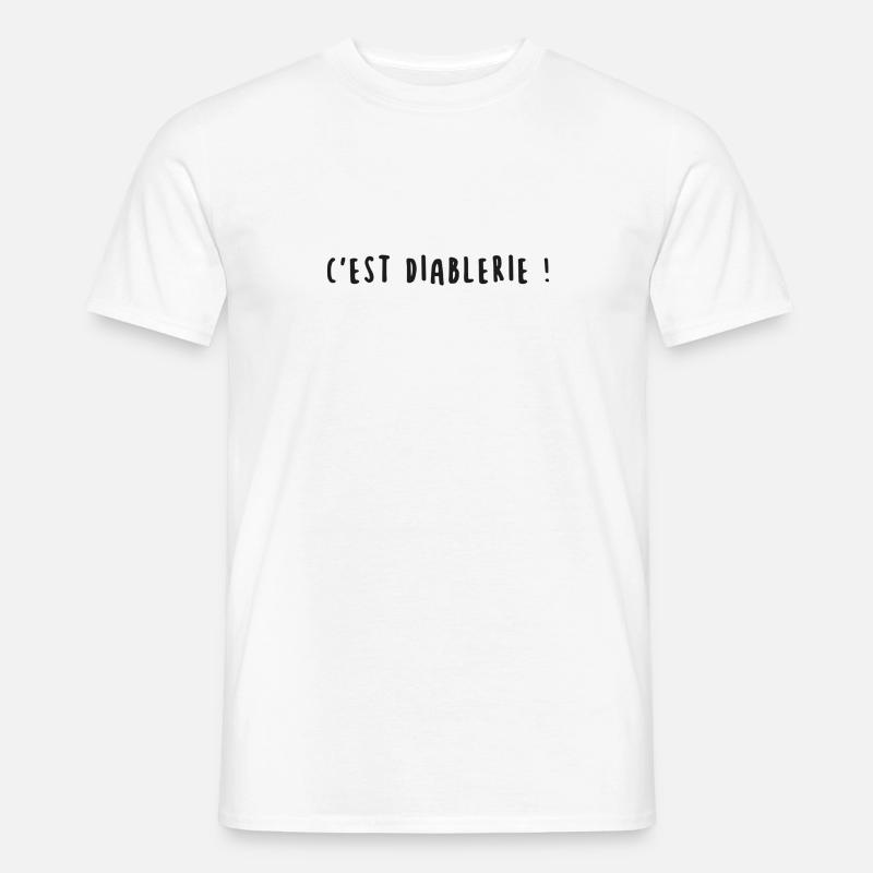 ZITAT IT'S DEVILRY - Männer T-Shirt - Weiß
