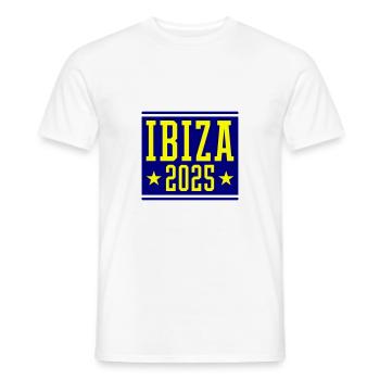 Ibiza 2025 - Men's T-Shirt - white - Front - AI Model Male 178 dark (178cm)