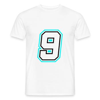9 Zahl symbol - Männer T-Shirt - Weiß - Vorne - AI Model Male 178 dark (178cm)
