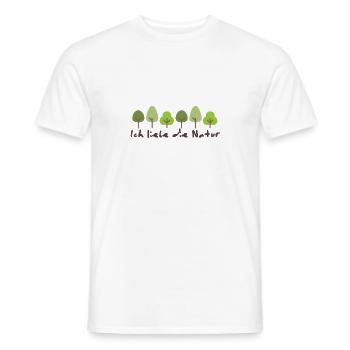 Amour de la nature J’aime la nature cadeau vie bio - T-shirt homme - blanc - Devant - AI Model Male 178 dark (178cm)