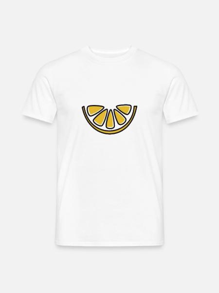 Lemon, lemon slice - Men's T-Shirt - white
