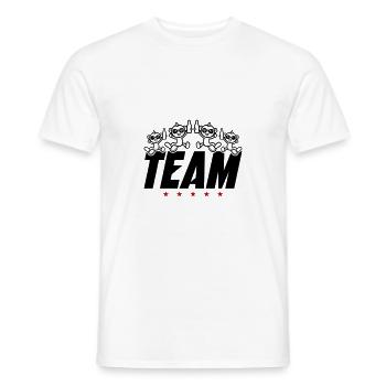 Monkey Team Party Beer - Men's T-Shirt - white - Front - AI Model Male 178 dark (178cm)