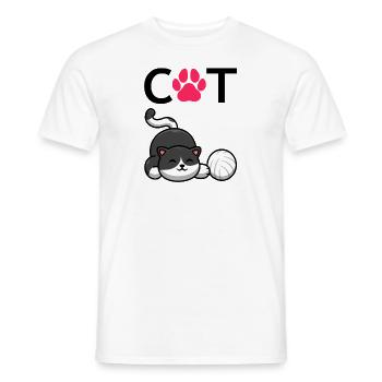 Cat Cat Friend Pet Pets Gift Idea - Men's T-Shirt - white - Front - AI Model Male 178 dark (178cm)
