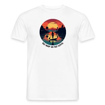 To SUP is to Live - Men's T-Shirt - white - Front - AI Model Male 178 dark (178cm)