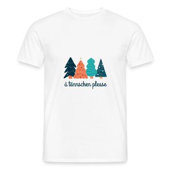 Ä tännschen please - Christmas Tree - Männer T-Shirt - Weiß - Vorne - AI Model Male 178 dark (178cm)
