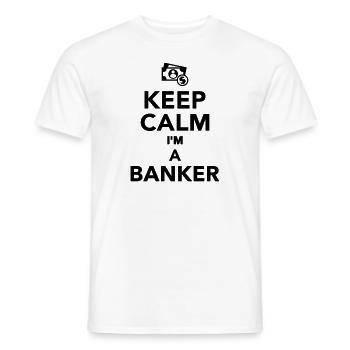 Keep calm I'm a Banker - T-shirt homme - blanc - Devant - AI Model Male 178 dark (178cm)
