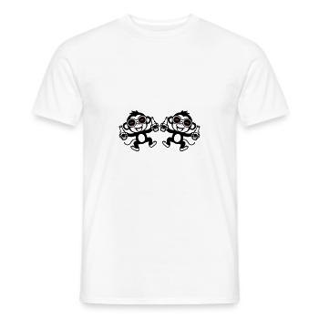 Monkey Beer Party Team - Men's T-Shirt - white - Front - AI Model Male 178 dark (178cm)