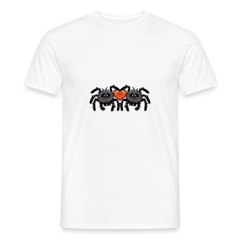 Tarentule araignée couple Saint-Valentin - T-shirt homme - blanc - Devant - AI Model Male 178 dark (178cm)