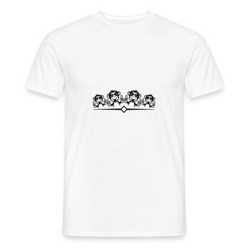 Monkey Party Team Funny - Men's T-Shirt - white - Front - AI Model Male 178 dark (178cm)