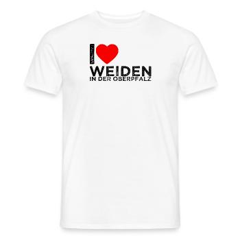 I Love Weiden in der Oberpfalz - Bavière - T-shirt homme - blanc - Devant - AI Model Male 178 dark (178cm)