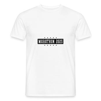 Marathon 2025 Sport - Men's T-Shirt - white - Front - AI Model Male 178 dark (178cm)