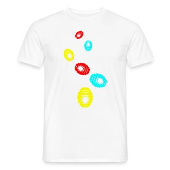 Abeille Icon miel - T-shirt homme - blanc - Devant - AI Model Male 178 dark (178cm)