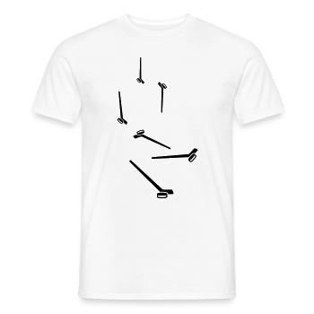 icehockey symbol icon - Männer T-Shirt - Weiß - Vorne - AI Model Male 178 dark (178cm)