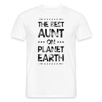 Meilleure tante disant - T-shirt homme - blanc - Devant - AI Model Male 178 dark (178cm)
