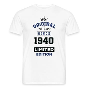 1940 limited edition Geburtstag - Männer T-Shirt - Weiß - Vorne - AI Model Male 178 dark (178cm)
