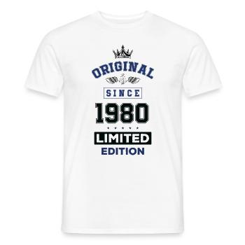 1980 limited edition Geburtstag - Männer T-Shirt - Weiß - Vorne - AI Model Male 178 dark (178cm)
