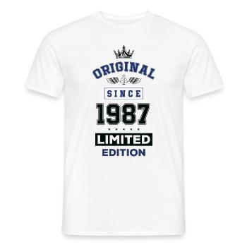 1987 limited edition Geburtstag - Männer T-Shirt - Weiß - Vorne - AI Model Male 178 dark (178cm)