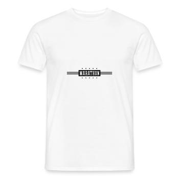 Marathon Running - Men's T-Shirt - white - Front - AI Model Male 178 dark (178cm)