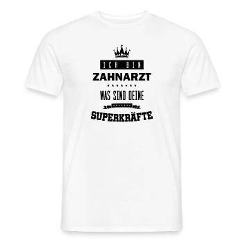 zahnarzt superkräfte - Männer T-Shirt - Weiß - Vorne - AI Model Male 178 dark (178cm)