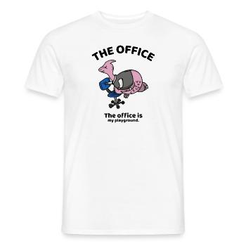 The office is my playground - The office - Männer T-Shirt - Weiß - Vorne - AI Model Male 178 dark (178cm)