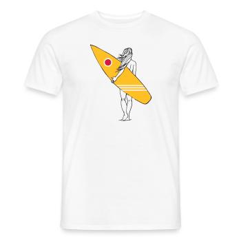 Surfergirl - T-shirt homme - blanc - Devant - AI Model Male 178 dark (178cm)