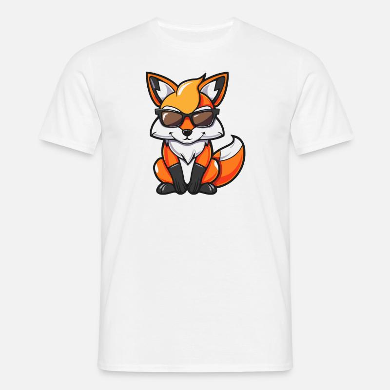 Fuchs Comic Cool - Männer T-Shirt - Weiß