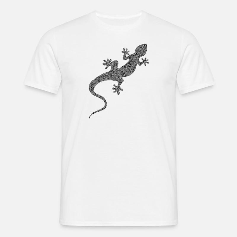 Die Eidechse - Männer T-Shirt - Weiß