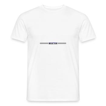 Marathon Running Sports - Men's T-Shirt - white - Front - AI Model Male 178 dark (178cm)