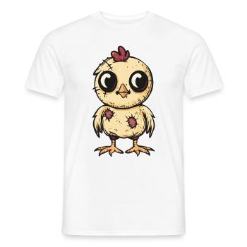 Huhn Halloween Comic Lustig - Männer T-Shirt - Weiß - Vorne - AI Model Male 178 dark (178cm)