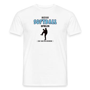 Softball Spieler Bester Softballer Geburtstag - Männer T-Shirt - Weiß - Vorne - AI Model Male 178 dark (178cm)