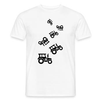 Tractor icon silhouette - Men's T-Shirt - white - Front - AI Model Male 178 dark (178cm)