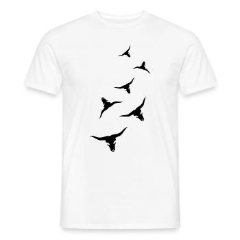 Bull Skull Cow - Men's T-Shirt - white - Front - AI Model Male 178 dark (178cm)