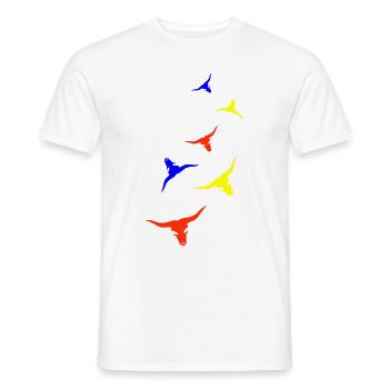 Bull Skull Cow - Men's T-Shirt - white - Front - AI Model Male 178 dark (178cm)