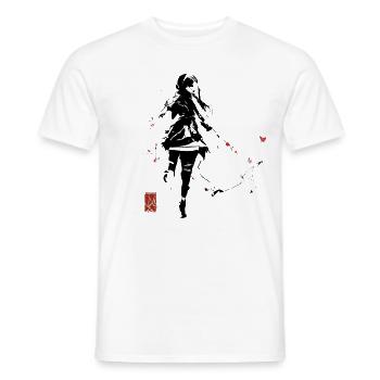 Art de rue de style Yuuki - T-shirt homme - blanc - Devant - AI Model Male 178 dark (178cm)