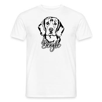 BEAGLE Hundeportrait Hund Hunde Wilsigns Jagdhund - Männer T-Shirt - Weiß - Vorne - AI Model Male 178 dark (178cm)