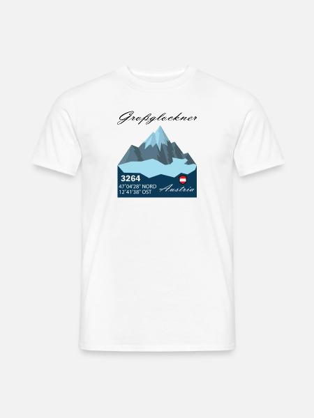 Großglockner austria Skifahren Geschenk Urlaub - Männer T-Shirt - Weiß