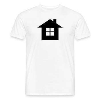 home icon - Men's T-Shirt - white - Front - AI Model Male 178 dark (178cm)